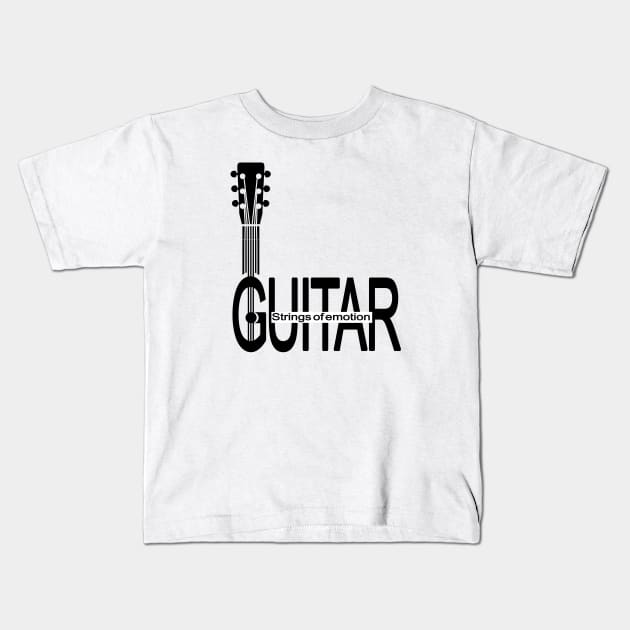 Guitar String of emotion Kids T-Shirt by Fashioned by You, Created by Me A.zed